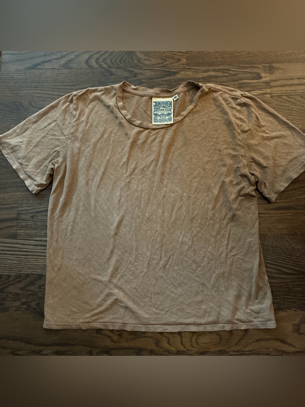 Jungmaven Jung 55% Hemp 45% Organic Cotton Classic Tee T-shirt Ochre Brown M